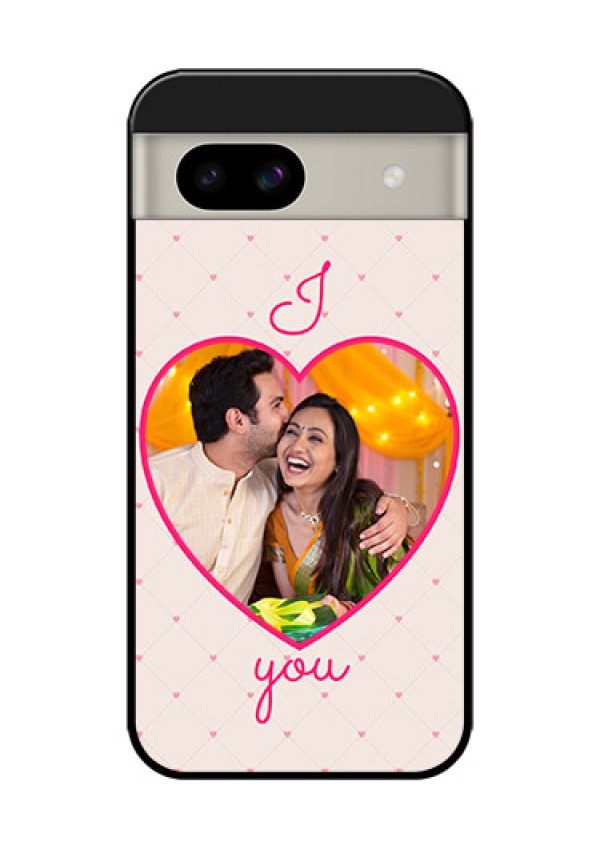 Google Pixel 8A 5G Custom Glass Phone Case - Heart Shape Design