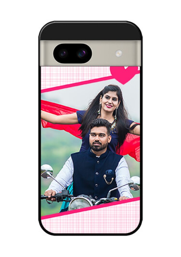 Google Pixel 8A 5G Custom Glass Phone Case - Love Shape Heart Design