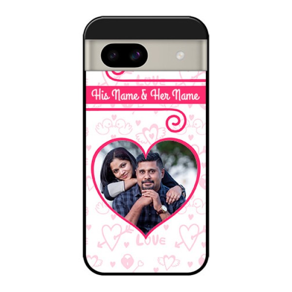 Google Pixel 8A 5G Custom Glass Phone Case - Heart Shape Love Design
