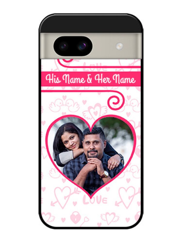 Custom Google Pixel 8A 5G Custom Glass Phone Case - Heart Shape Love Design