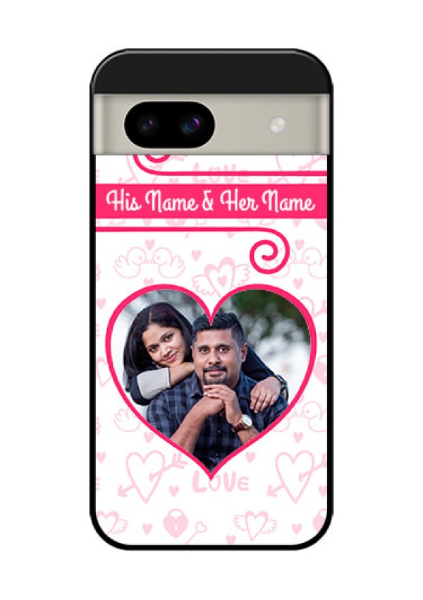 Google Pixel 8A 5G Custom Glass Phone Case - Heart Shape Love Design