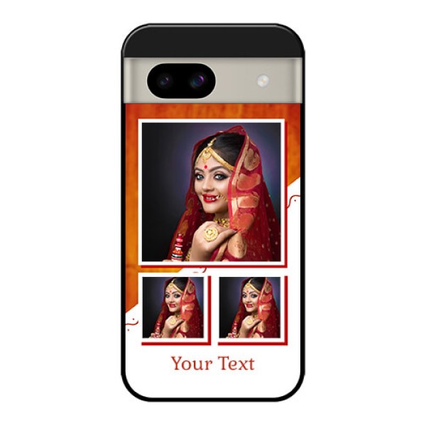 Google Pixel 8A 5G Custom Glass Phone Case - Wedding Memories Design