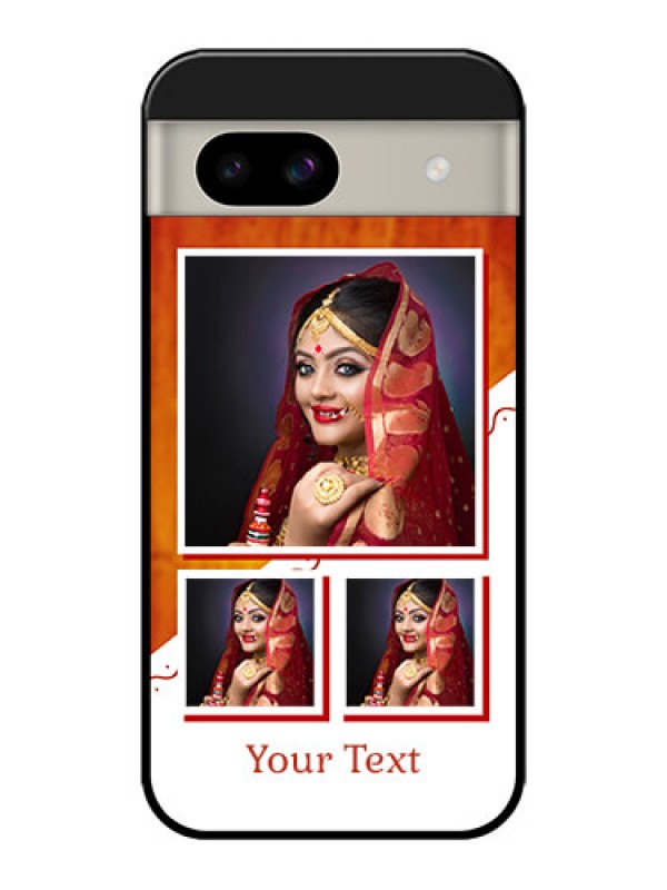 Custom Google Pixel 8A 5G Custom Glass Phone Case - Wedding Memories Design