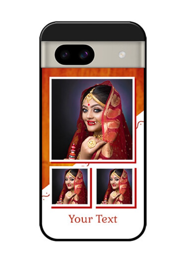 Google Pixel 8A 5G Custom Glass Phone Case - Wedding Memories Design