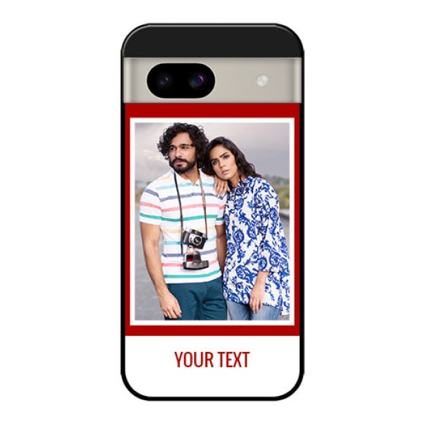 Google Pixel 8A 5G Custom Glass Phone Case - Red Color Design