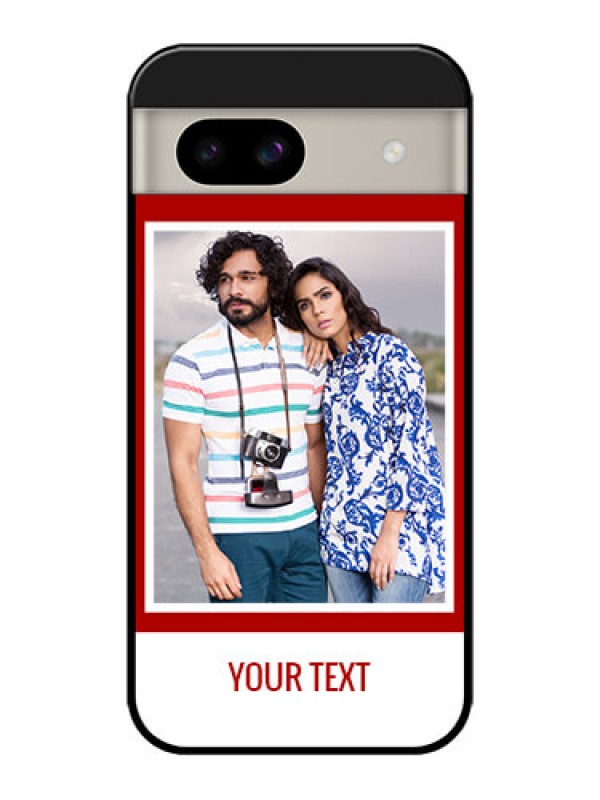 Custom Google Pixel 8A 5G Custom Glass Phone Case - Red Color Design