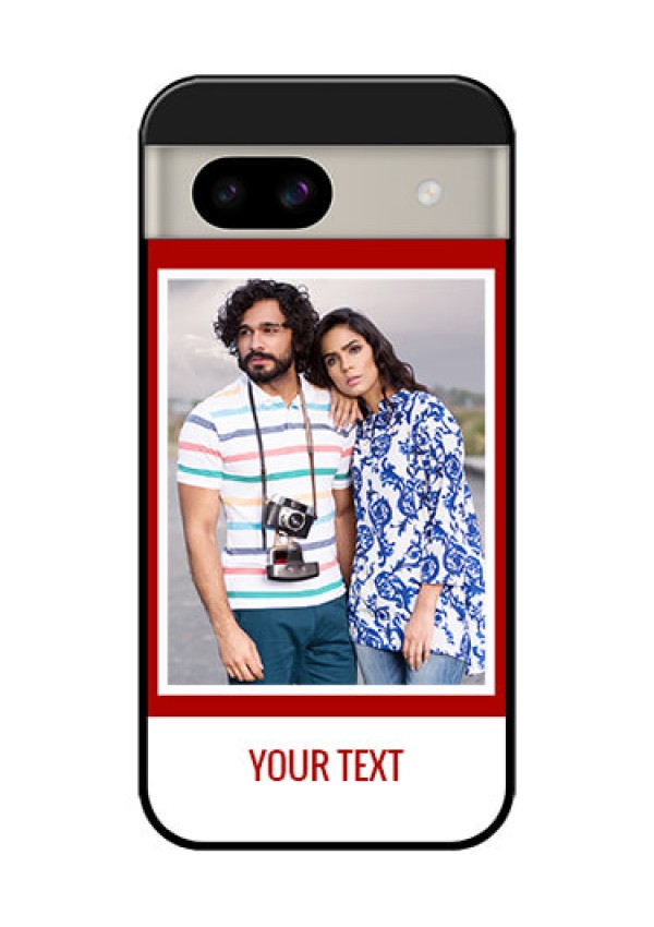 Google Pixel 8A 5G Custom Glass Phone Case - Red Color Design
