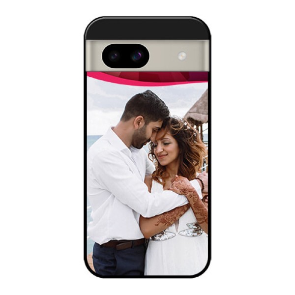 Google Pixel 8A 5G Custom Glass Phone Case - Red Abstract Design
