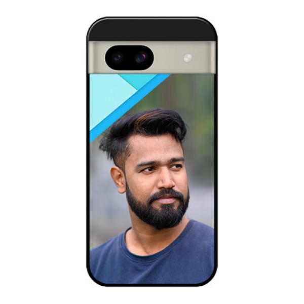 Google Pixel 8A 5G Custom Glass Phone Case - Blue Pattern Design