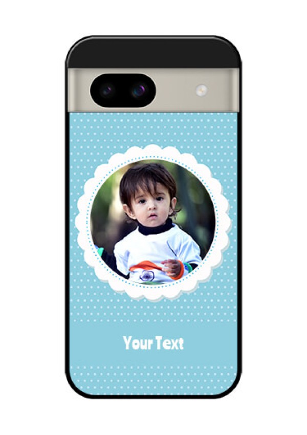 Google Pixel 8A 5G Custom Glass Phone Case - Violet Pattern Design
