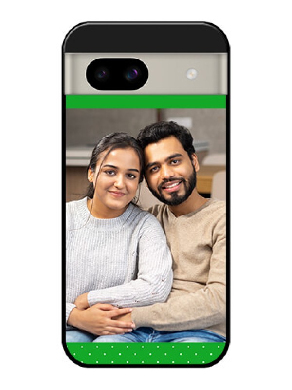 Custom Google Pixel 8A 5G Custom Glass Phone Case - Green Pattern Design