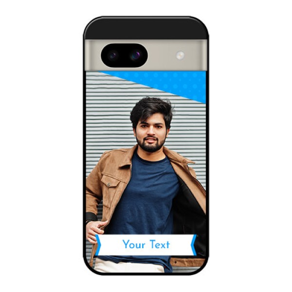 Google Pixel 8A 5G Custom Glass Phone Case - Simple Blue Color Design