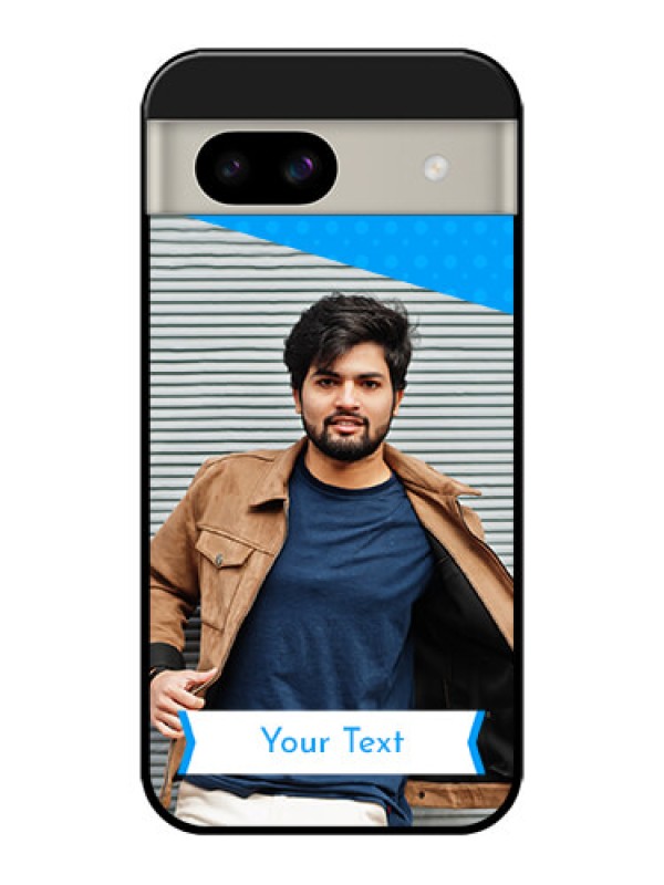 Custom Google Pixel 8A 5G Custom Glass Phone Case - Simple Blue Color Design