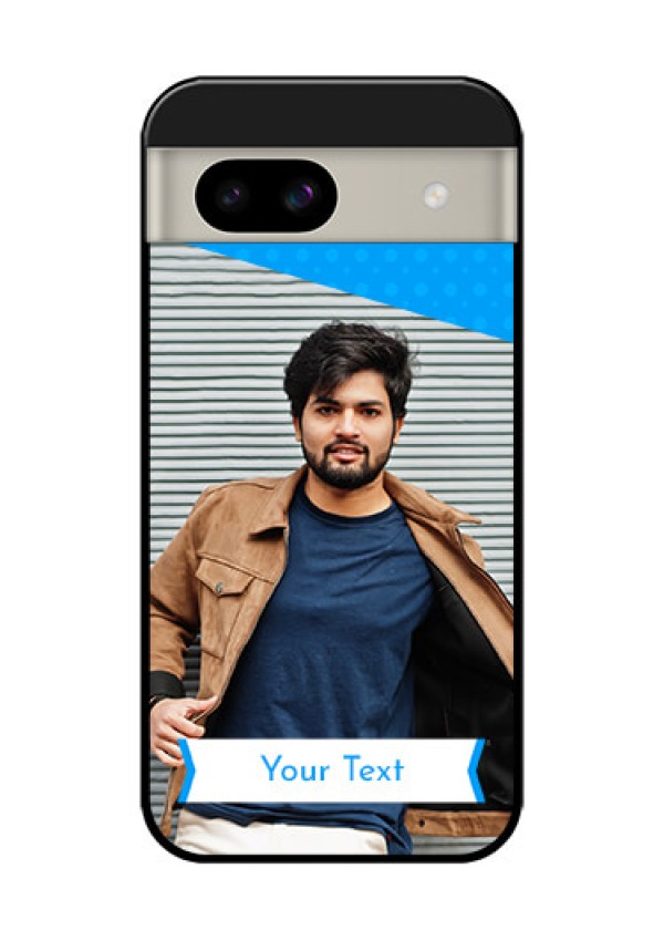 Google Pixel 8A 5G Custom Glass Phone Case - Simple Blue Color Design