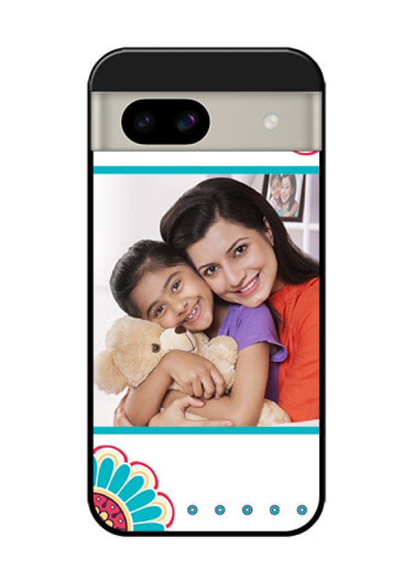 Google Pixel 8A 5G Custom Glass Phone Case - Flower Design