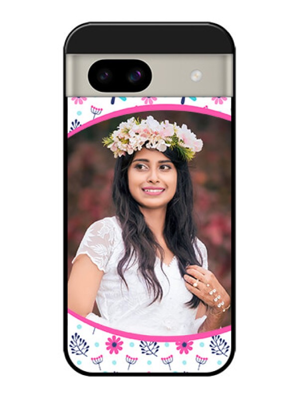 Custom Google Pixel 8A 5G Custom Glass Phone Case - Colorful Flower Design