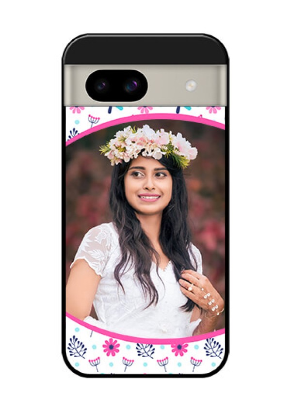 Google Pixel 8A 5G Custom Glass Phone Case - Colorful Flower Design