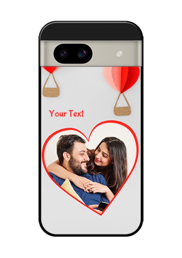 Google Pixel 8A 5G Custom Glass Phone Case - Parachute Love Design
