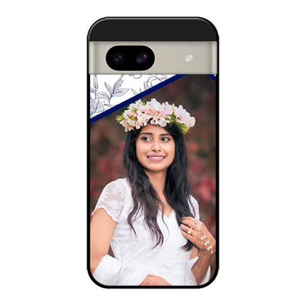Google Pixel 8A 5G Custom Glass Phone Case - Classy Floral Design