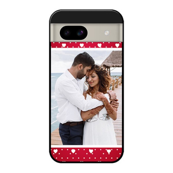 Google Pixel 8A 5G Custom Glass Phone Case - Hearts Mobile Case Design