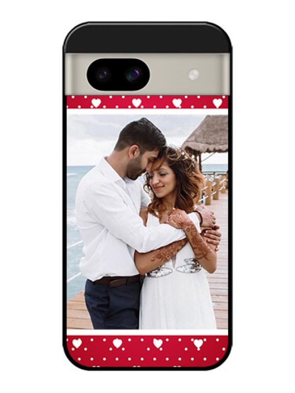 Custom Google Pixel 8A 5G Custom Glass Phone Case - Hearts Mobile Case Design