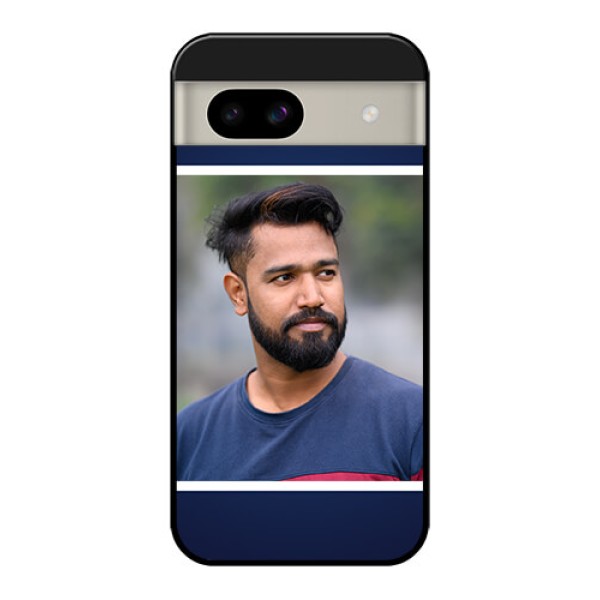 Google Pixel 8A 5G Custom Glass Phone Case - Simple Royal Blue Design