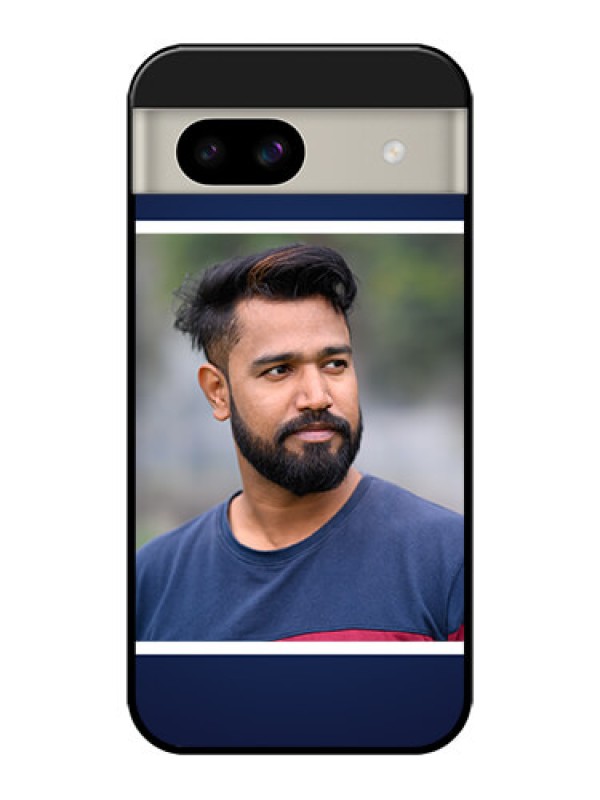 Custom Google Pixel 8A 5G Custom Glass Phone Case - Simple Royal Blue Design