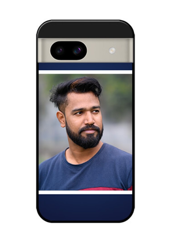 Google Pixel 8A 5G Custom Glass Phone Case - Simple Royal Blue Design