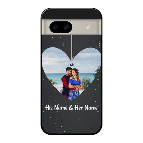 Google Pixel 8A 5G Custom Glass Phone Case - Hanging Heart Design