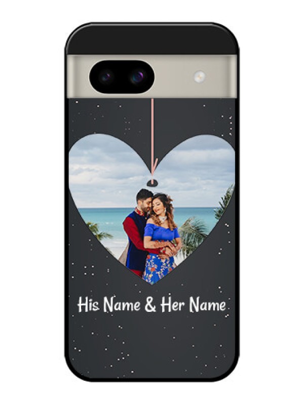 Custom Google Pixel 8A 5G Custom Glass Phone Case - Hanging Heart Design