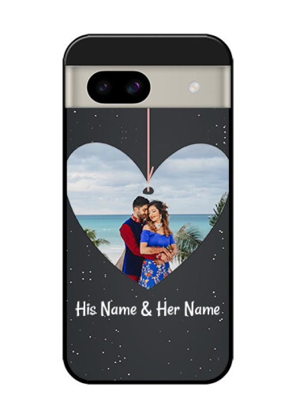 Google Pixel 8A 5G Custom Glass Phone Case - Hanging Heart Design