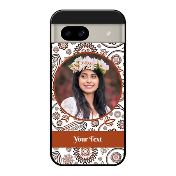 Google Pixel 8A 5G Custom Glass Phone Case - Abstract Flower Design