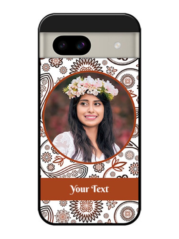 Custom Google Pixel 8A 5G Custom Glass Phone Case - Abstract Flower Design