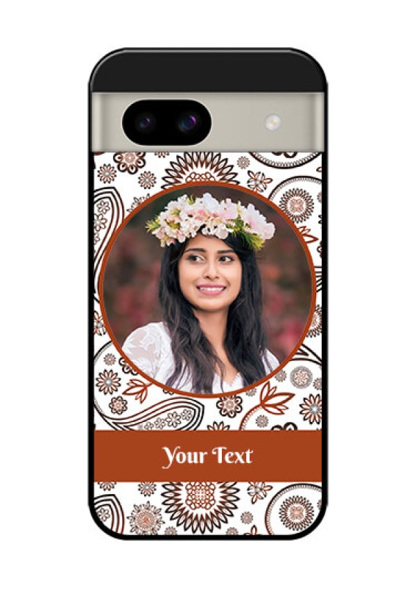 Google Pixel 8A 5G Custom Glass Phone Case - Abstract Flower Design