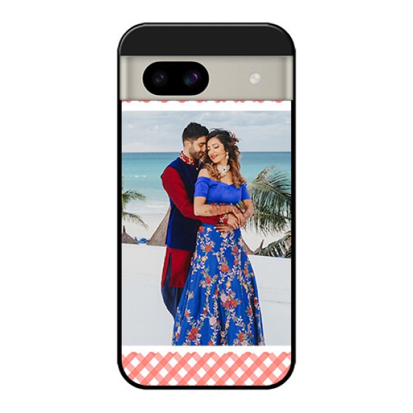 Google Pixel 8A 5G Custom Glass Phone Case - Pink Pattern Design