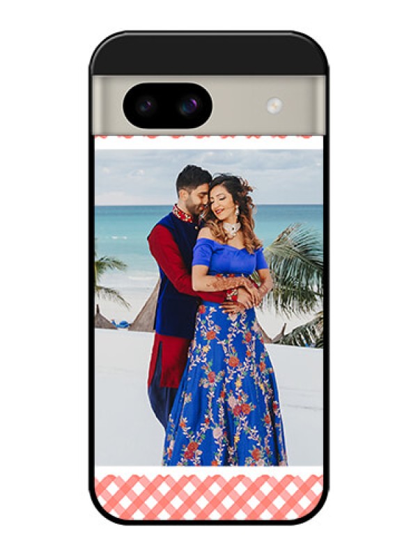 Custom Google Pixel 8A 5G Custom Glass Phone Case - Pink Pattern Design