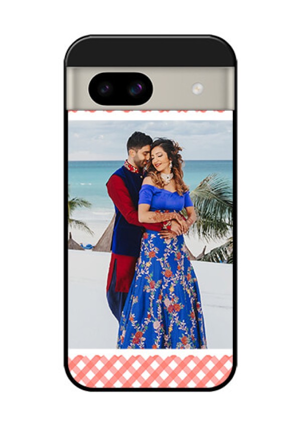 Google Pixel 8A 5G Custom Glass Phone Case - Pink Pattern Design