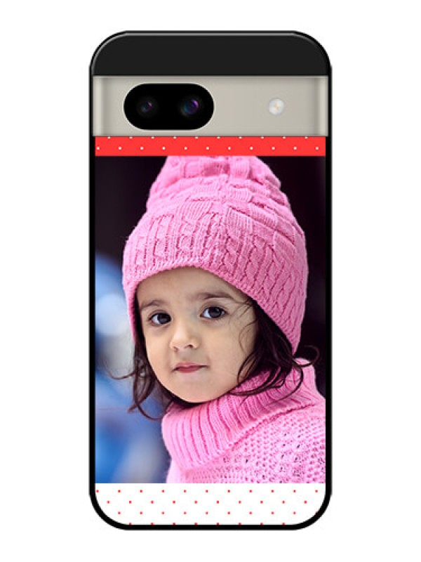 Custom Google Pixel 8A 5G Custom Glass Phone Case - Red Pattern Design