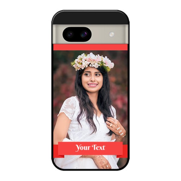 Google Pixel 8A 5G Custom Glass Phone Case - Simple Red Color Design