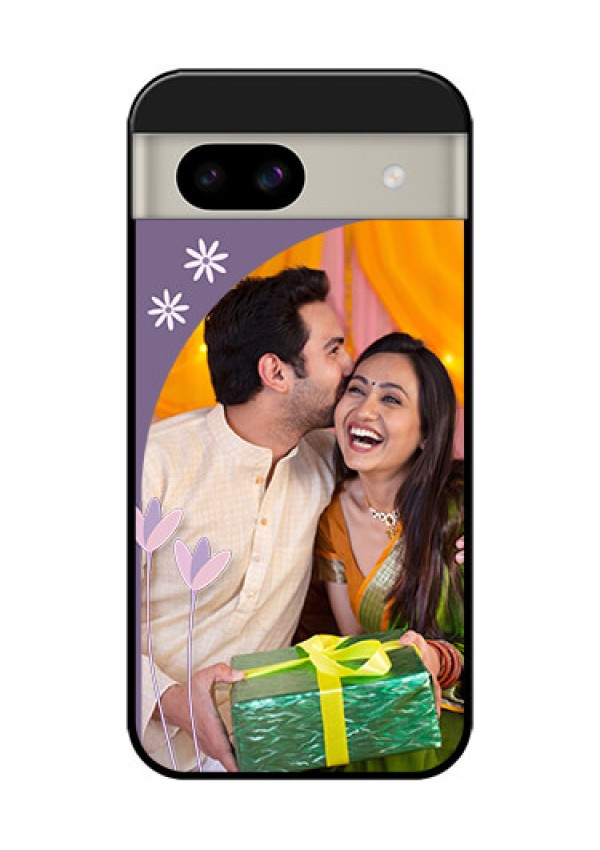 Google Pixel 8A 5G Custom Glass Phone Case - Lavender Flowers Design
