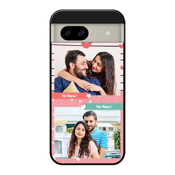 Google Pixel 8A 5G Custom Glass Phone Case - Photo With Heart Design