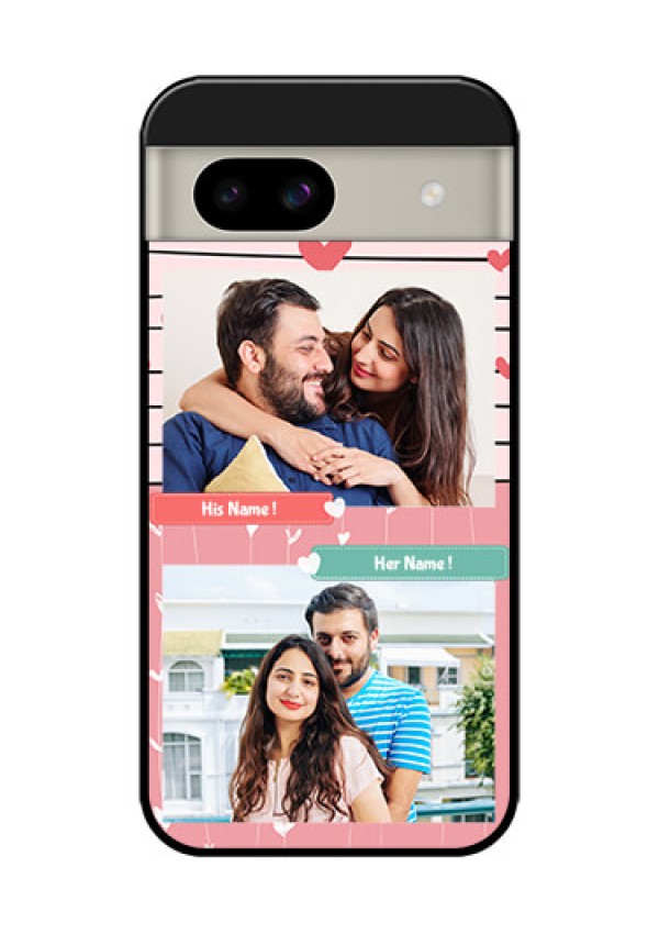 Google Pixel 8A 5G Custom Glass Phone Case - Photo With Heart Design