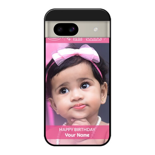 Google Pixel 8A 5G Custom Glass Phone Case - With Birthday Line Art Design