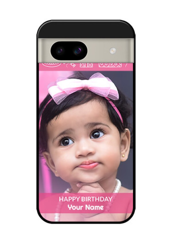 Google Pixel 8A 5G Custom Glass Phone Case - With Birthday Line Art Design