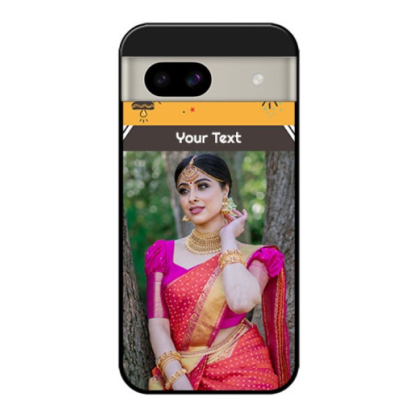 Google Pixel 8A 5G Custom Glass Phone Case - With Family Picture And Icons