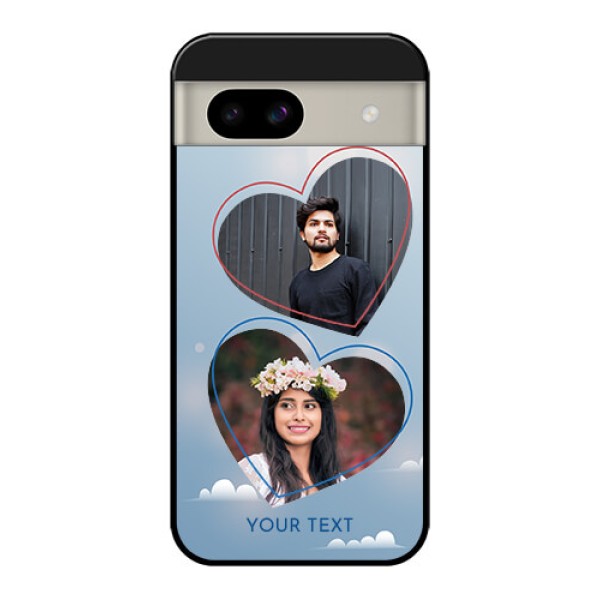 Google Pixel 8A 5G Custom Glass Phone Case - Blue Color Couple Design