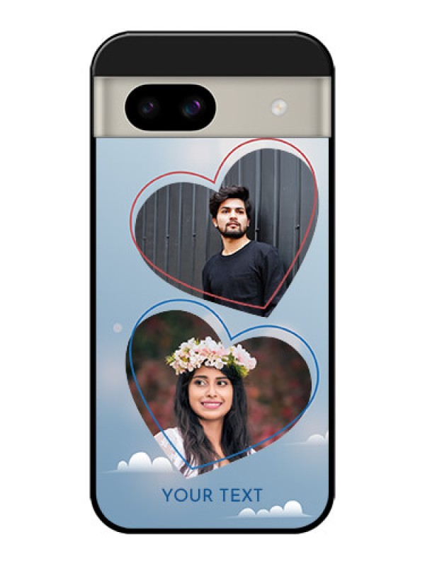 Custom Google Pixel 8A 5G Custom Glass Phone Case - Blue Color Couple Design