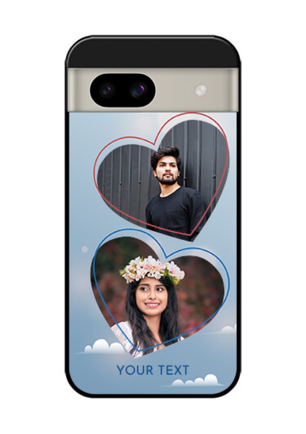 Google Pixel 8A 5G Custom Glass Phone Case - Blue Color Couple Design