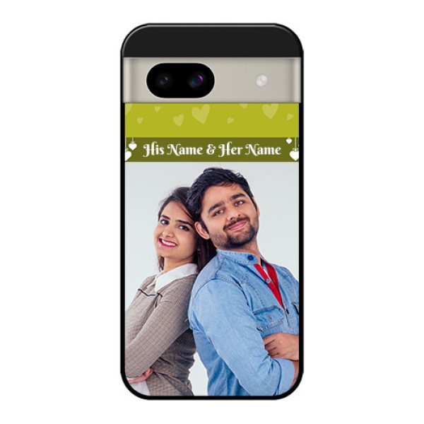 Google Pixel 8A 5G Custom Glass Phone Case - You and Me Heart Design