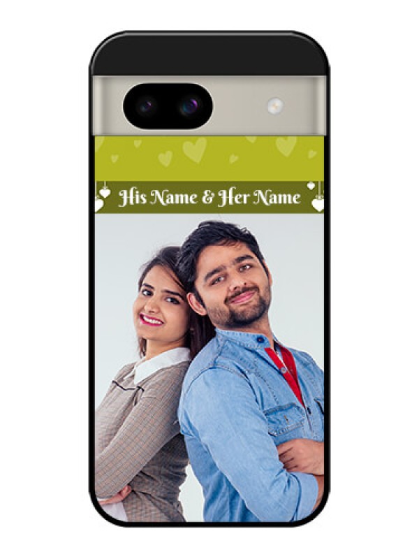 Custom Google Pixel 8A 5G Custom Glass Phone Case - You and Me Heart Design
